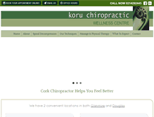 Tablet Screenshot of koruchiropractic.ie